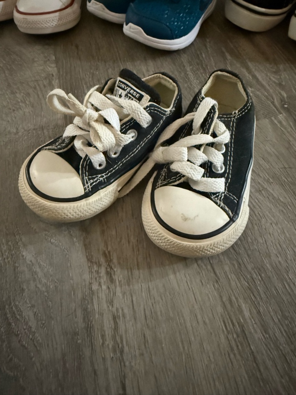 Converse Kids Black and White Low-Top Canvas Sneakers